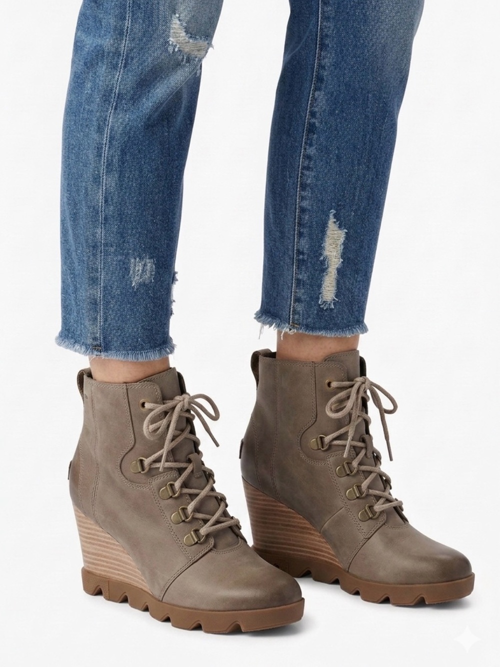 Sorel Joan Uptown Lace Wedge Ankle Boot Size 9
